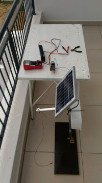 The gateway electronics on a breadboard